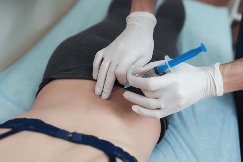 blocage dans l'ostéochondrose lombaire